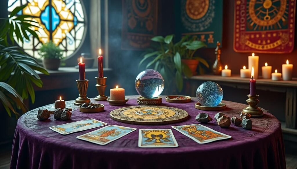 Découvrez un panorama complet des arts divinatoires et explorez les différentes méthodes utilisées pour lire l'avenir. Que vous soyez novice ou expert, plongez dans l'univers fascinant de la voyance, de la cartomancie, et bien plus encore pour comprendre comment ces pratiques peuvent éclairer votre chemin.