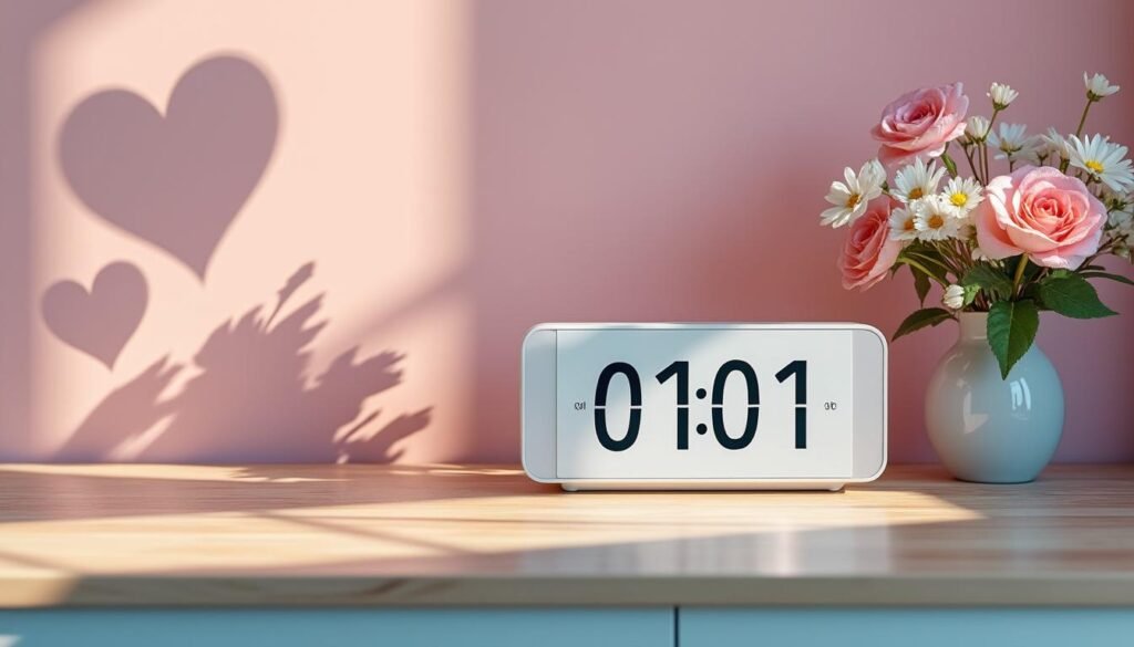 découvrez la signification de l'heure miroir 01:01 en 2025 : un message inspirant indiquant l'ouverture à une nouvelle relation amoureuse ou amicale. décryptez ce signe et saisissez votre opportunité d’un nouveau départ !