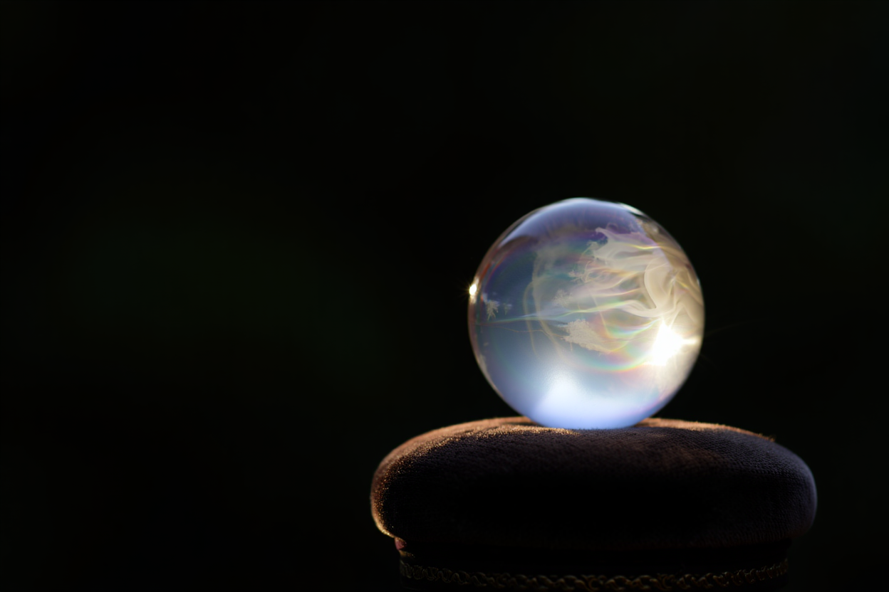 Boule de cristal pure et transparente