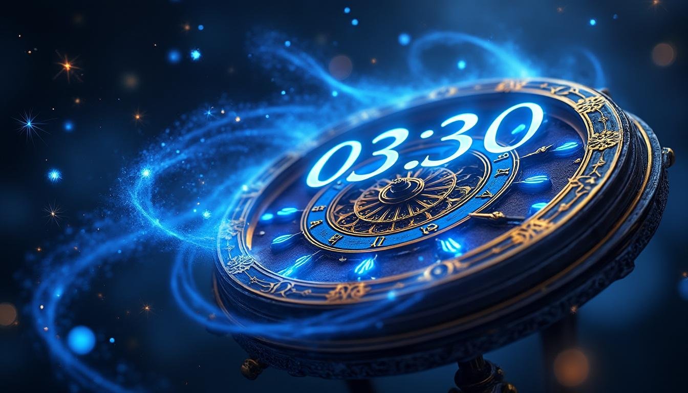 découvrez la signification mystique de l'heure miroir 03h30 et comment elle révèle une communication à double sens pleine de magie et de messages cachés.