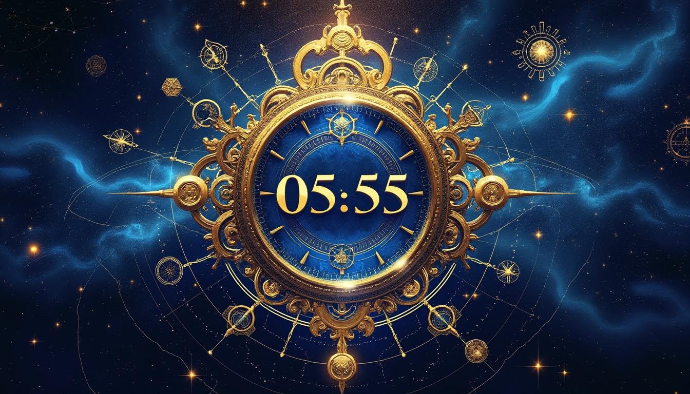 découvrez la signification profonde de l'heure miroir 05:55 et comment elle symbolise un tournant vers la transformation personnelle et de nouvelles opportunités à saisir.